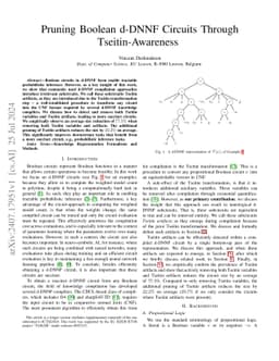 Pruning Boolean d-DNNF Circuits Through Tseitin-Awareness