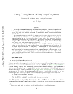 Scaling Training Data with Lossy Image Compression