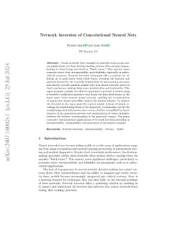 Network Inversion of Convolutional Neural Nets