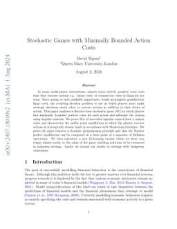 Stochastic Games with Minimally Bounded Action Costs