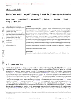 Peak-Controlled Logits Poisoning Attack in Federated Distillation