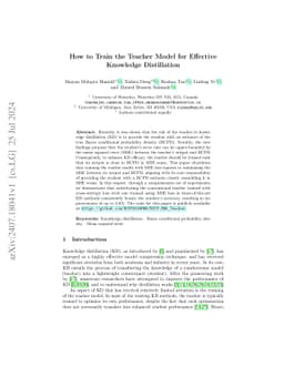 How to Train the Teacher Model for Effective Knowledge Distillation