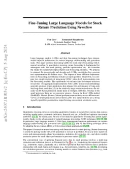Fine-Tuning Large Language Models for Stock Return Prediction Using
  Newsflow