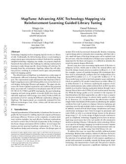 MapTune: Advancing ASIC Technology Mapping via Reinforcement Learning
  Guided Library Tuning