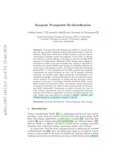 Keypoint Promptable Re-Identification