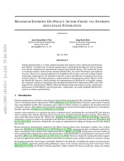 Maximum Entropy On-Policy Actor-Critic via Entropy Advantage Estimation
