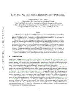 LoRA-Pro: Are Low-Rank Adapters Properly Optimized?