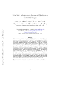 SMiCRM: A Benchmark Dataset of Mechanistic Molecular Images