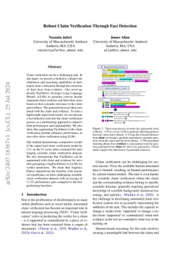 Robust Claim Verification Through Fact Detection