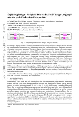 Exploring Bengali Religious Dialect Biases in Large Language Models with
  Evaluation Perspectives