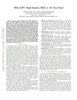 HDL-GPT: High-Quality HDL is All You Need