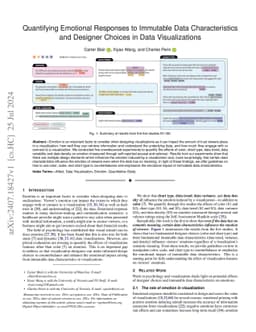 Quantifying Emotional Responses to Immutable Data Characteristics and
  Designer Choices in Data Visualizations