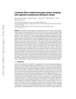 Diffusion-driven lensless fiber endomicroscopic quantitative phase imaging towards digital pathology