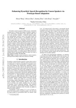 Enhancing Dysarthric Speech Recognition for Unseen Speakers via
  Prototype-Based Adaptation