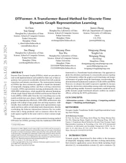 DTFormer: A Transformer-Based Method for Discrete-Time Dynamic Graph
  Representation Learning
