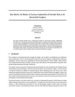 She Works, He Works: A Curious Exploration of Gender Bias in
  AI-Generated Imagery