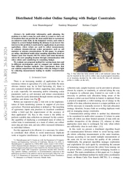 Distributed Multi-robot Online Sampling with Budget Constraints