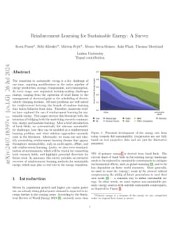 Reinforcement Learning for Sustainable Energy: A Survey