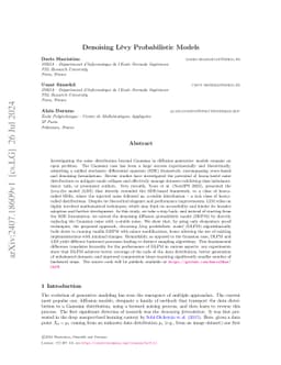 Denoising L\évy Probabilistic Models