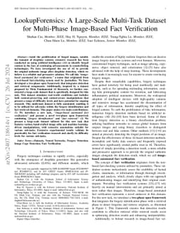 LookupForensics: A Large-Scale Multi-Task Dataset for Multi-Phase
  Image-Based Fact Verification