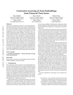 Contrastive Learning of Asset Embeddings from Financial Time Series