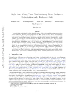 Right Now, Wrong Then: Non-Stationary Direct Preference Optimization
  under Preference Drift