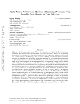 Finite Neural Networks as Mixtures of Gaussian Processes: From Provable
  Error Bounds to Prior Selection