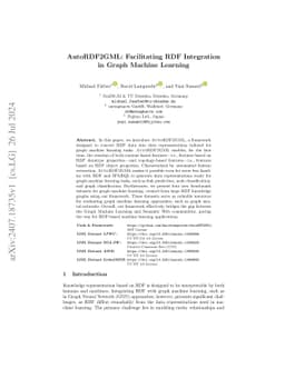 AutoRDF2GML: Facilitating RDF Integration in Graph Machine Learning