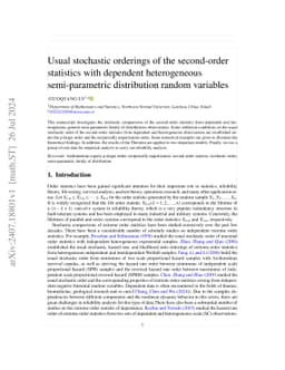 Usual stochastic orderings of the second-order statistics with dependent
  heterogeneous semi-parametric distribution random variables