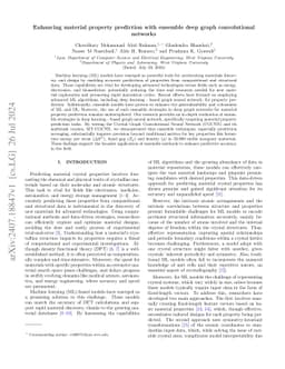 Enhancing material property prediction with ensemble deep graph
  convolutional networks