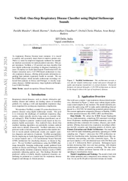 VoxMed: One-Step Respiratory Disease Classifier using Digital
  Stethoscope Sounds