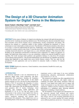 The Design of a 3D Character Animation System for Digital Twins in the
  Metaverse