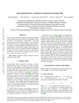 High-Dimensional Confidence Regions in Sparse MRI