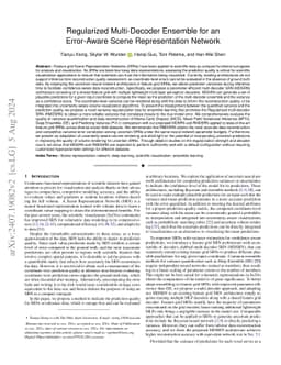 Regularized Multi-Decoder Ensemble for an Error-Aware Scene
  Representation Network