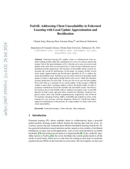 FedAR: Addressing Client Unavailability in Federated Learning with Local
  Update Approximation and Rectification