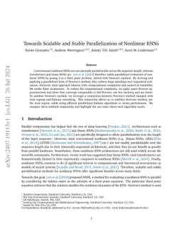 Towards Scalable and Stable Parallelization of Nonlinear RNNs
