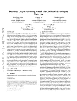 Debiased Graph Poisoning Attack via Contrastive Surrogate Objective