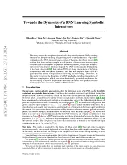 Towards the Dynamics of a DNN Learning Symbolic Interactions
