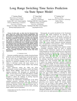 Long Range Switching Time Series Prediction via State Space Model