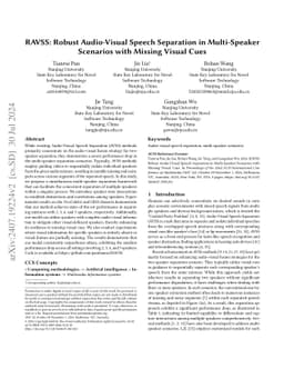 RAVSS: Robust Audio-Visual Speech Separation in Multi-Speaker Scenarios
  with Missing Visual Cues