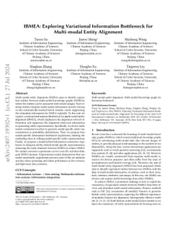 IBMEA: Exploring Variational Information Bottleneck for Multi-modal
  Entity Alignment