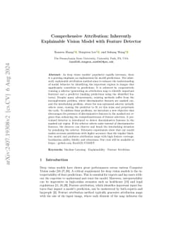 Comprehensive Attribution: Inherently Explainable Vision Model with
  Feature Detector