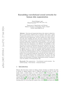 Ensembling convolutional neural networks for human skin segmentation