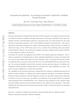 Accounting for plasticity: An extension of inelastic Constitutive
  Artificial Neural Networks