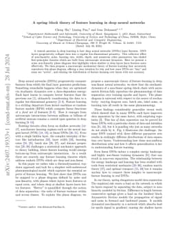 A spring-block theory of feature learning in deep neural networks