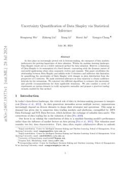 Uncertainty Quantification of Data Shapley via Statistical Inference