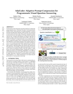 AdaCoder: Adaptive Prompt Compression for Programmatic Visual Question
  Answering