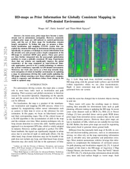 HD-maps as Prior Information for Globally Consistent Mapping in
  GPS-denied Environments