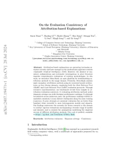 On the Evaluation Consistency of Attribution-based Explanations