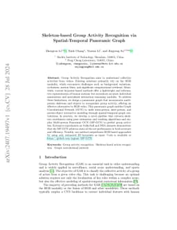 Skeleton-based Group Activity Recognition via Spatial-Temporal Panoramic
  Graph